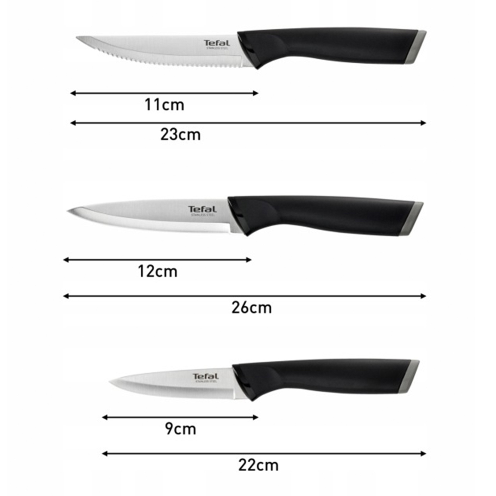 Tefal K2219455 Essential 3'lü Bıçak Seti - Görsel 2