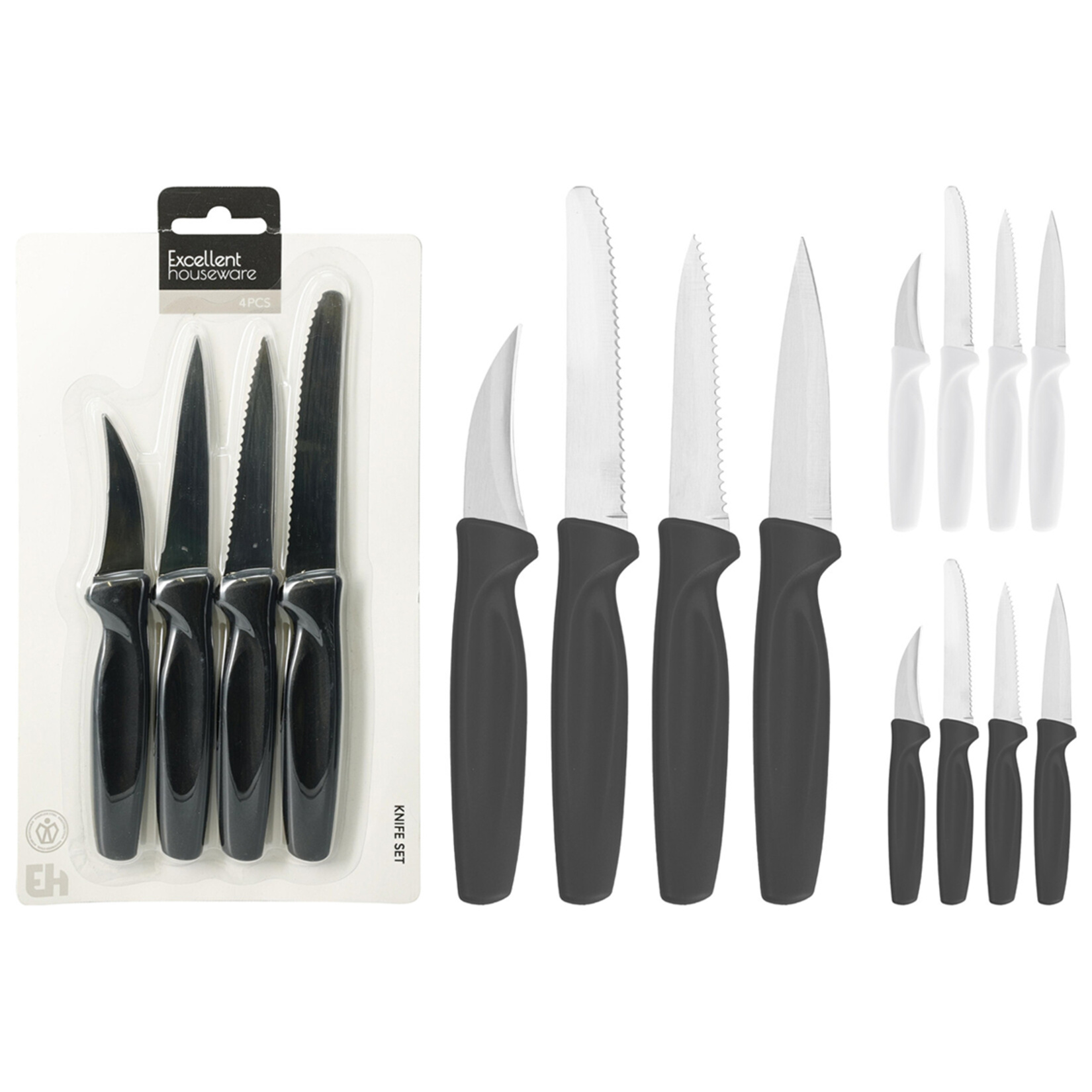 Excellent Houseware Paslanmaz Bıçak Seti 4'lü - Görsel 3