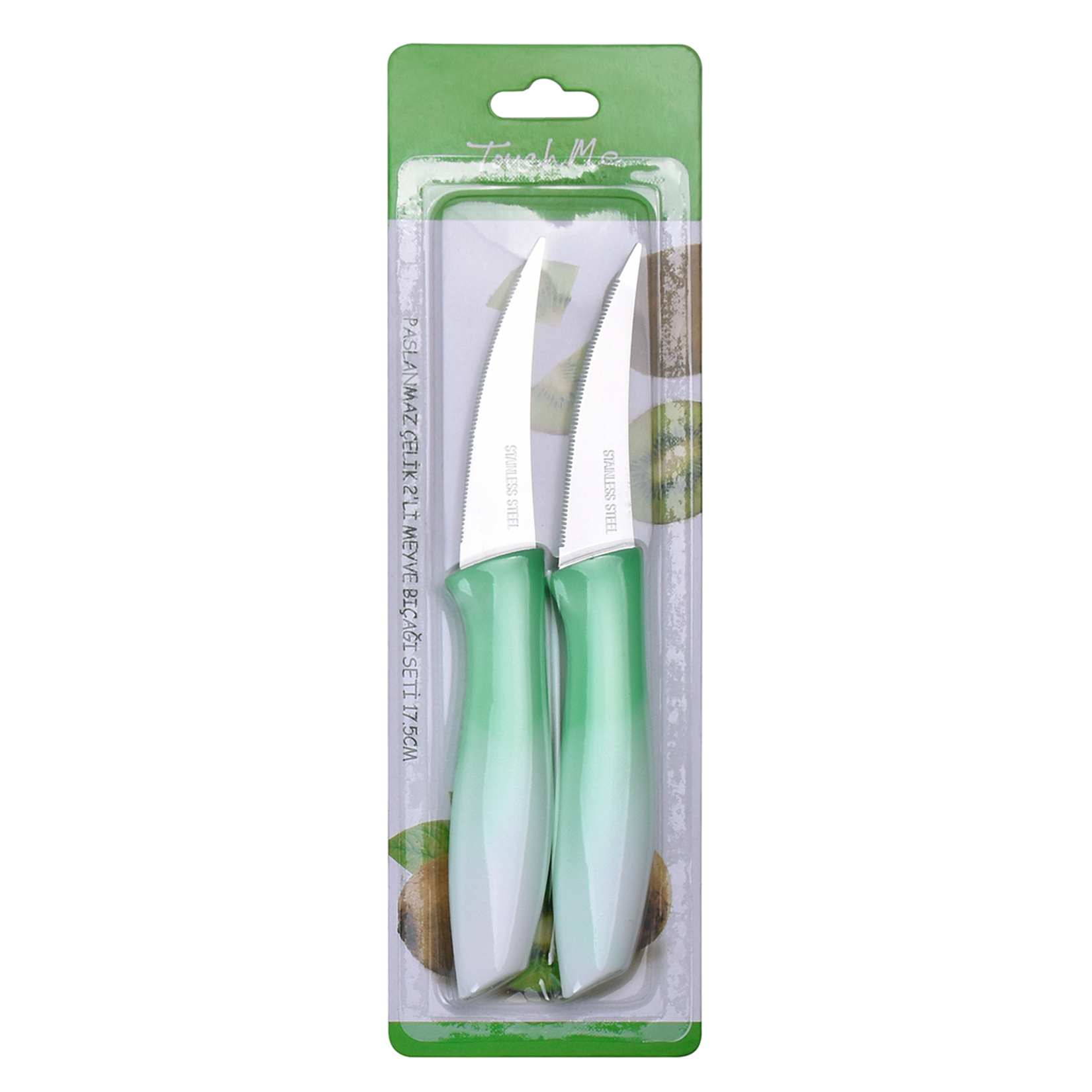 Touch Me Paslanmaz Çelik 2'li Meyve Bıçağı 17 Cm