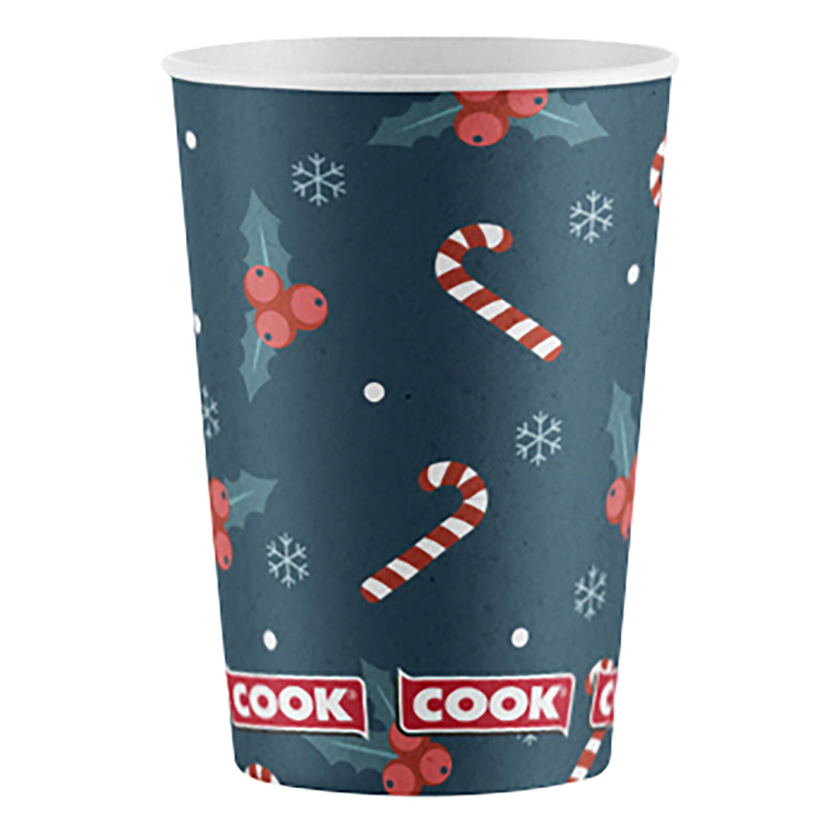Cook Kağıt Bardak 7 Oz Yılbaşı Desenli 10'lu 180 ml - Görsel 1