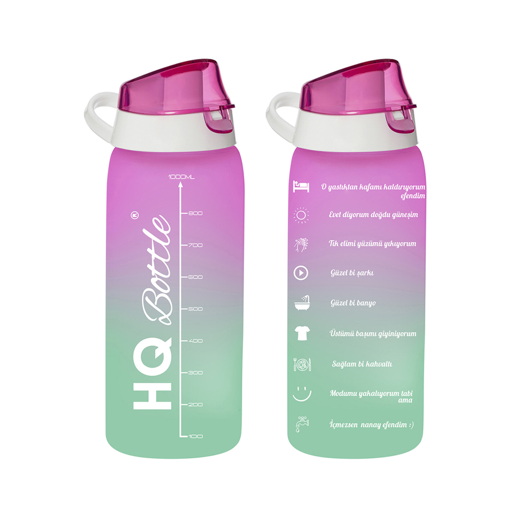 The Bottle Motivasyon Matara 1 Litre - Görsel 3