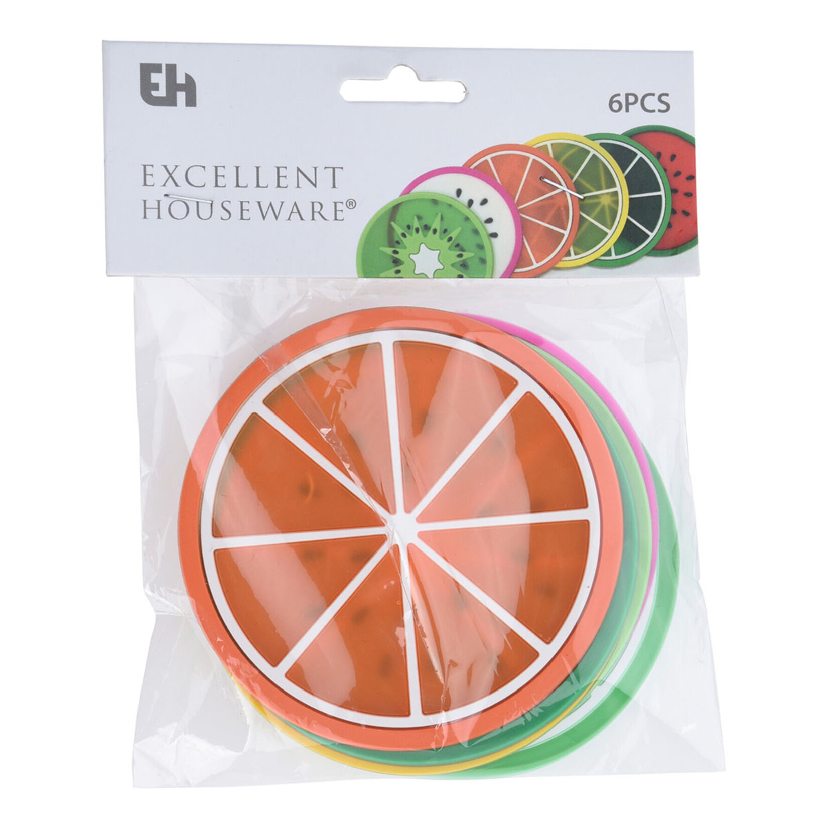 Koopman Plastik Bardak Altlığı Fruit 9 x 1 Cm