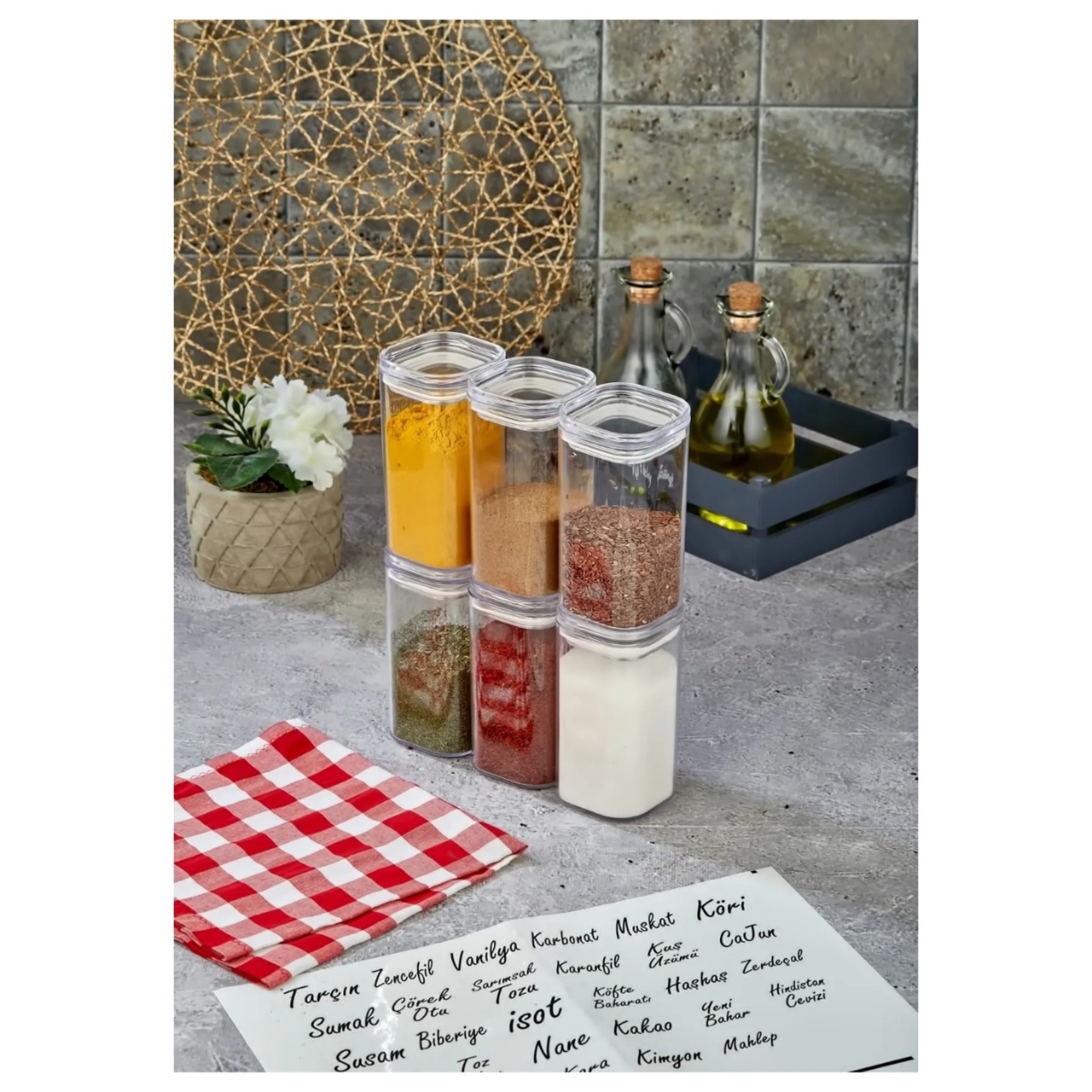 Bee Home 6'lı Baharat Seti Ofset Kutulu 6x300 Ml - Görsel 2