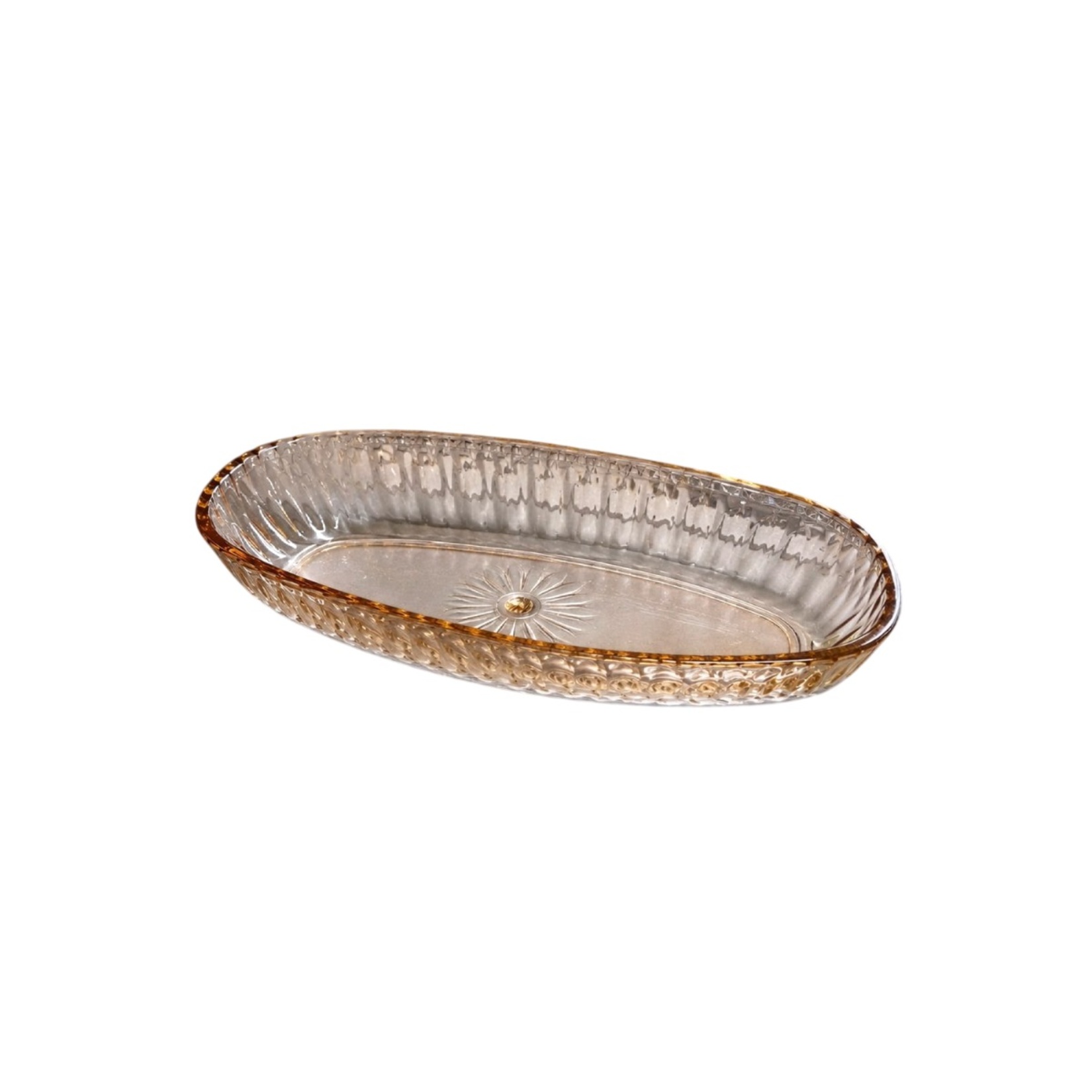 Sosa Casa Oval Kristal Orta Kayık Tabak 15x26x3,5 Cm