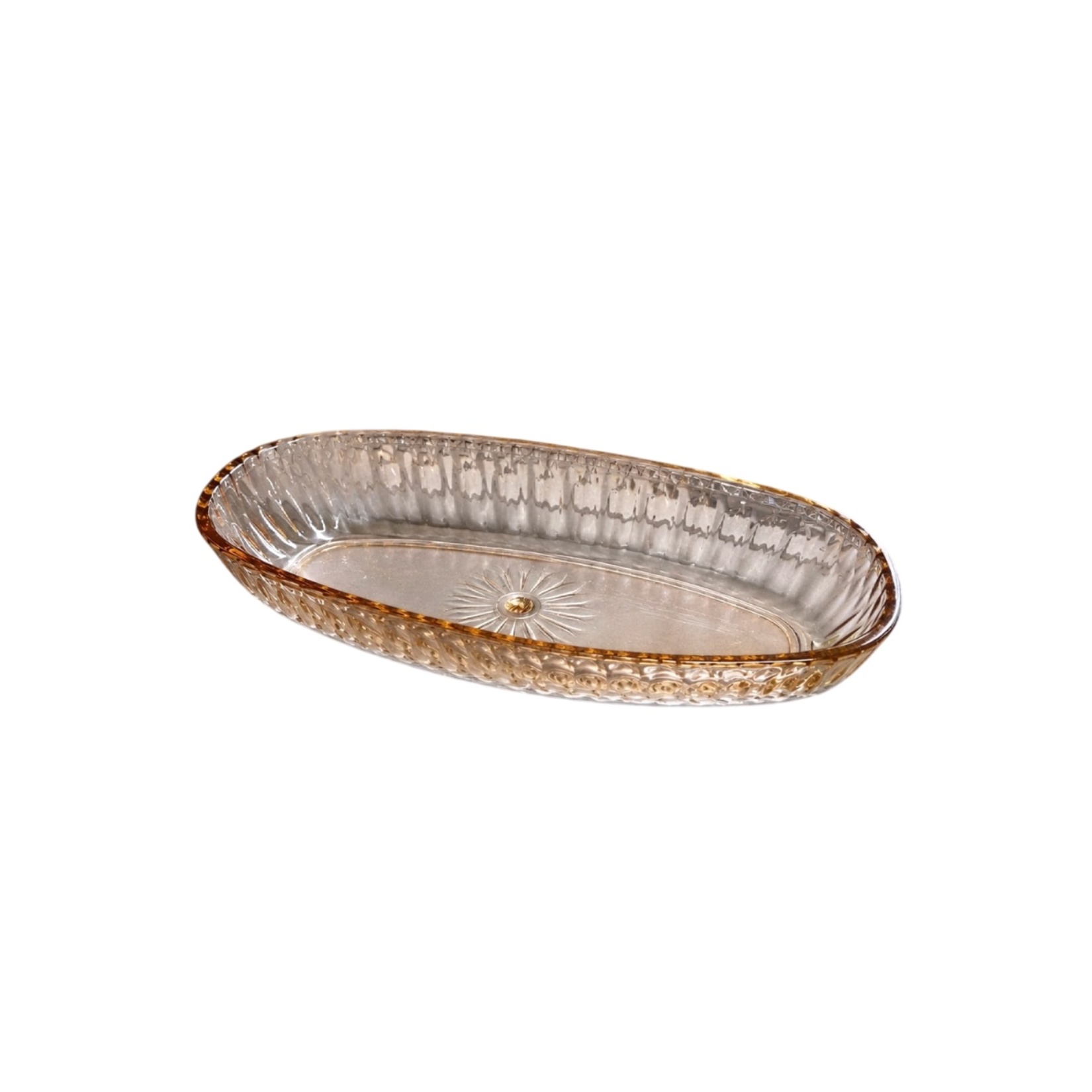 Sosa Casa Oval Kristal Büyük Kayık Tabak 20,5x34x4,5 Cm - Görsel 1