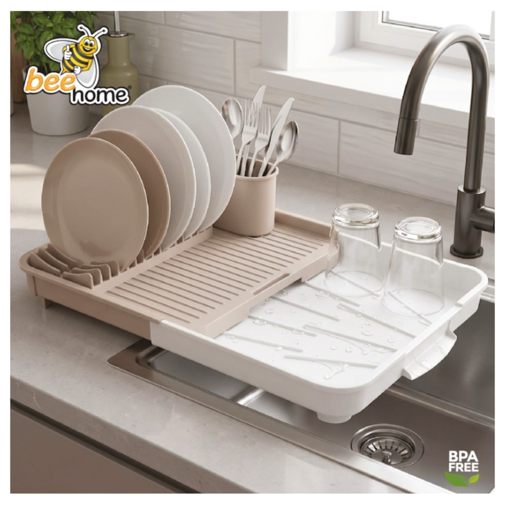 Bee Home Sürgülü Bulaşıklık - Görsel 2