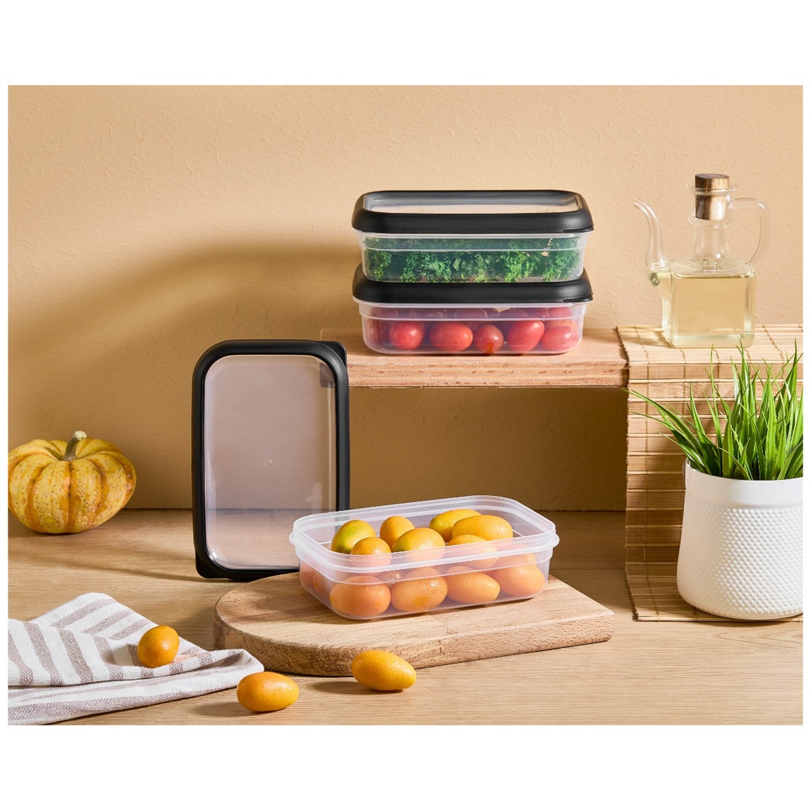 Qlux Ideas Bomonti Saklama Kabı Set No:1 4 x 700 Ml - Görsel 2