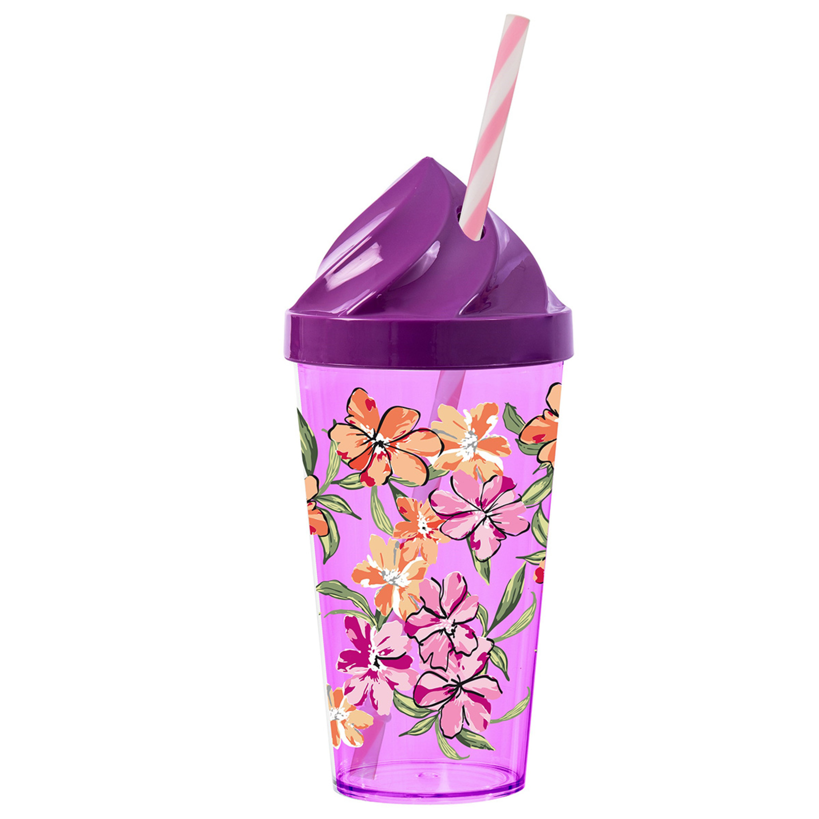 Herevin Tropic Desenli Pipetli Bardak 660 Ml - Görsel 1