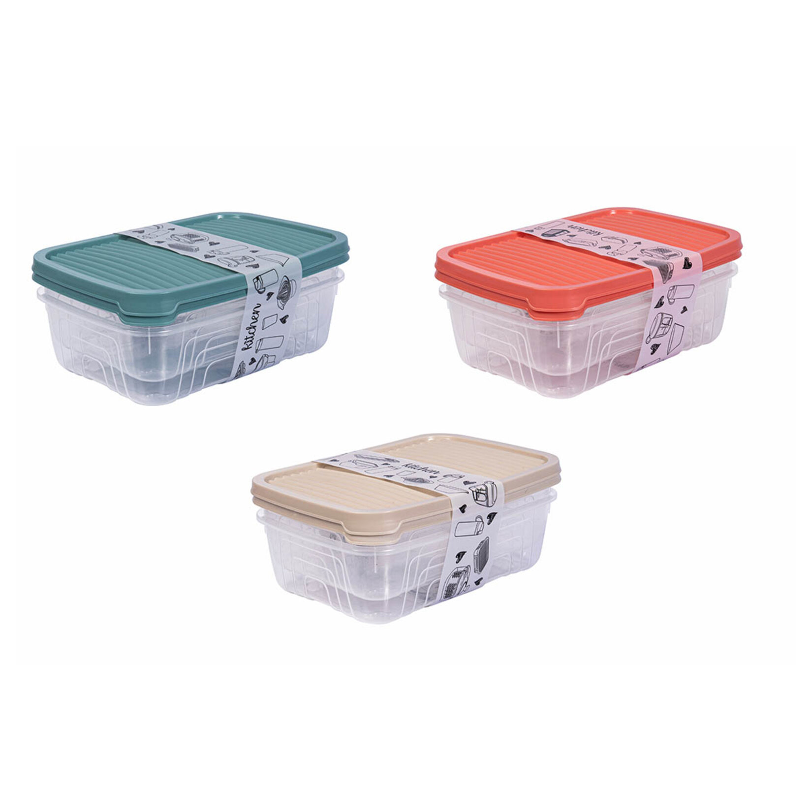 Herevin 2'li Saklama Kabı Seti 1.05 L