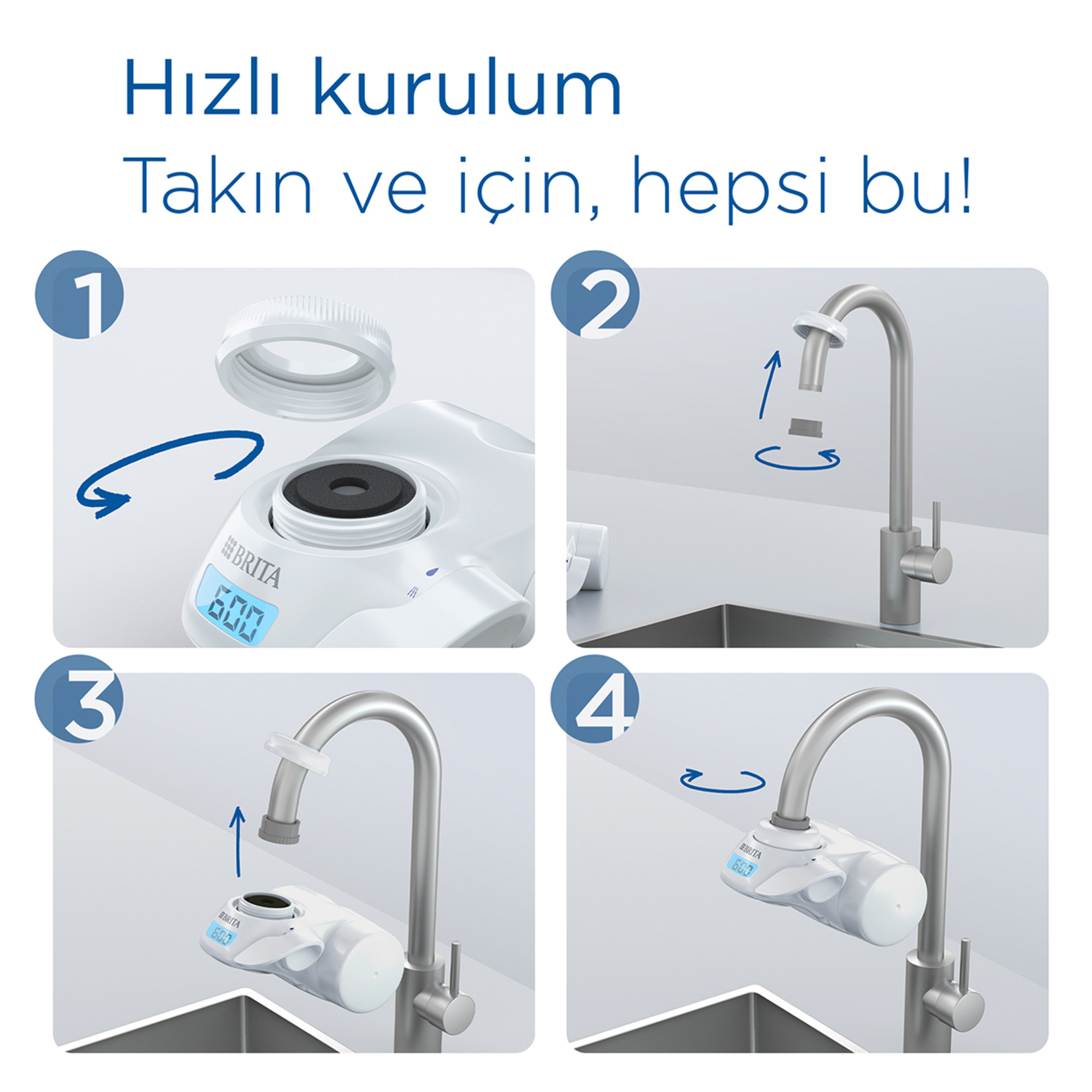 Brita On Tap Musluk Üstü Filtreleme Sistemi - Görsel 10