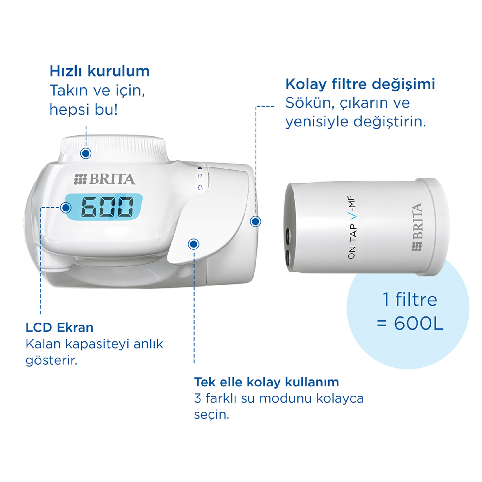 Brita On Tap Musluk Üstü Filtreleme Sistemi - Görsel 4