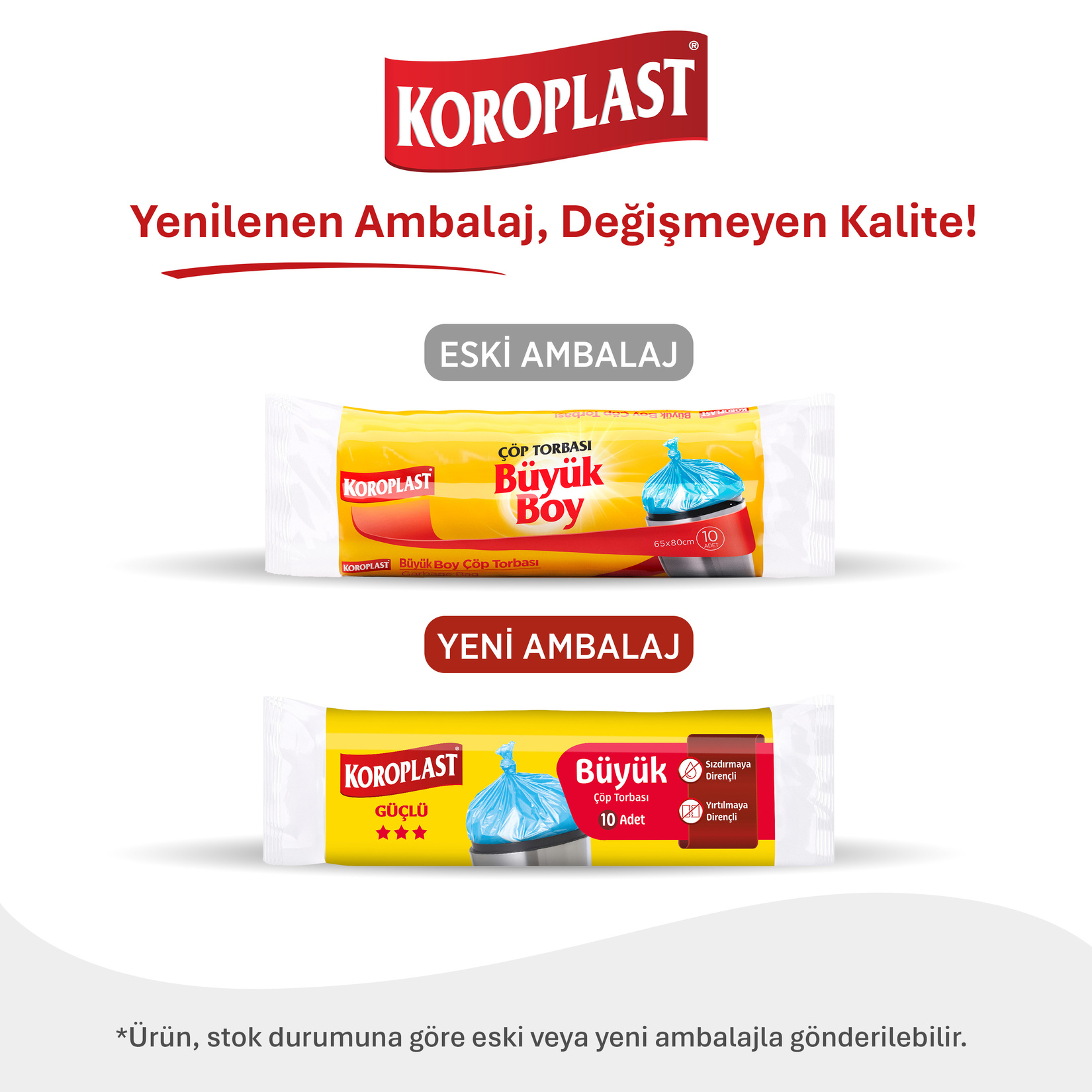 Koroplast Büyük Boy Çöp Torbası 10'lu - Görsel 2