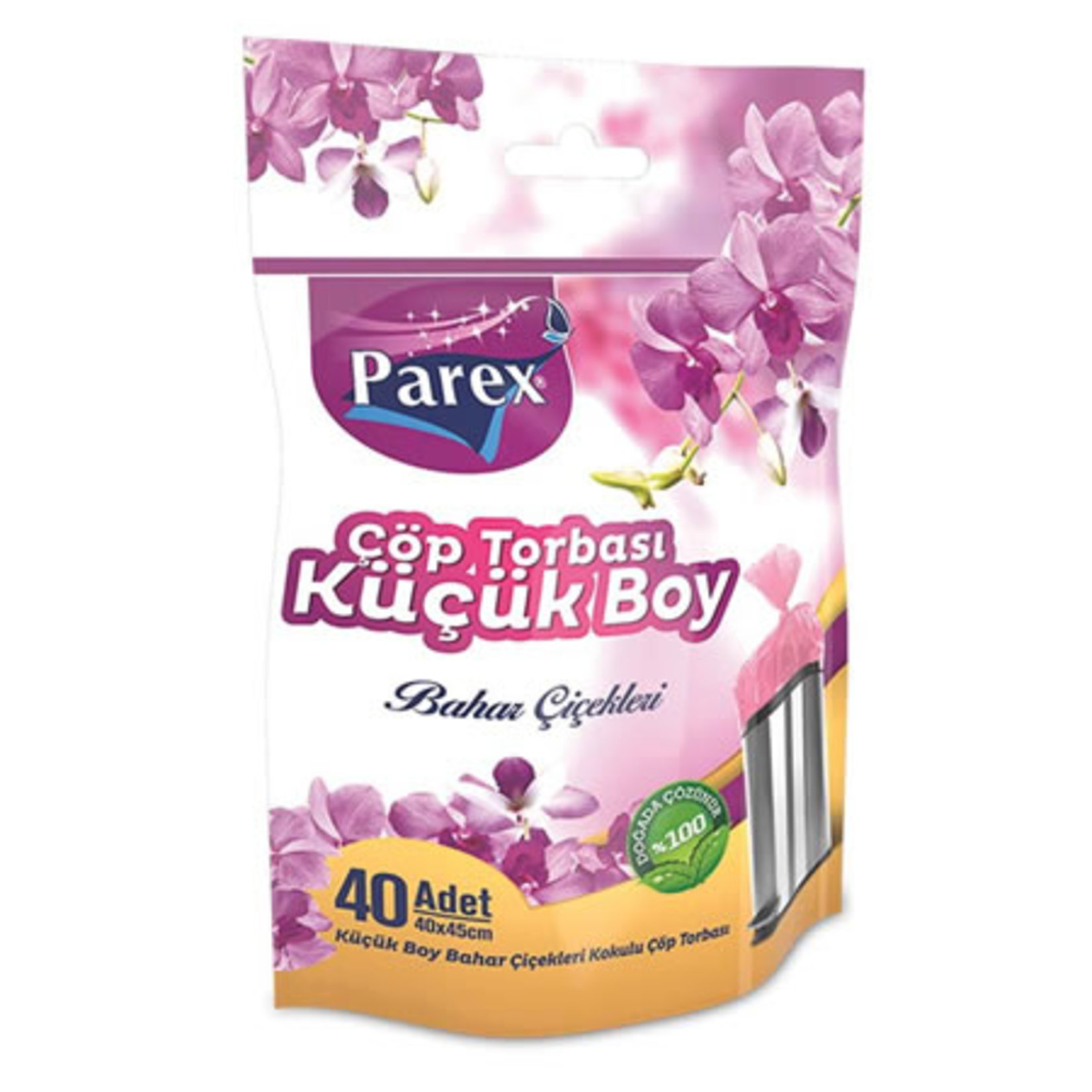 Parex Mini Çöp Torbası 40'Lı 44X45 Cm