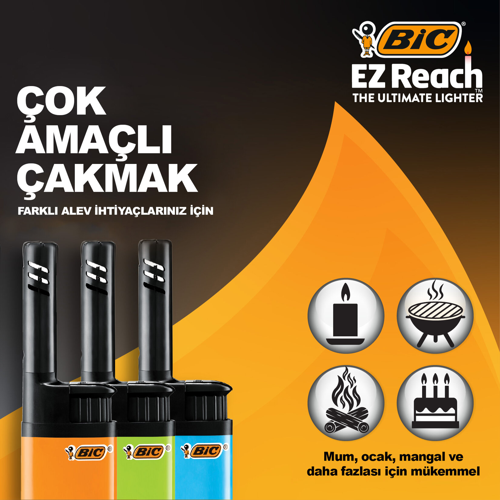 BIC EZ Reach Çok Amaçlı Çakmak - Görsel 5