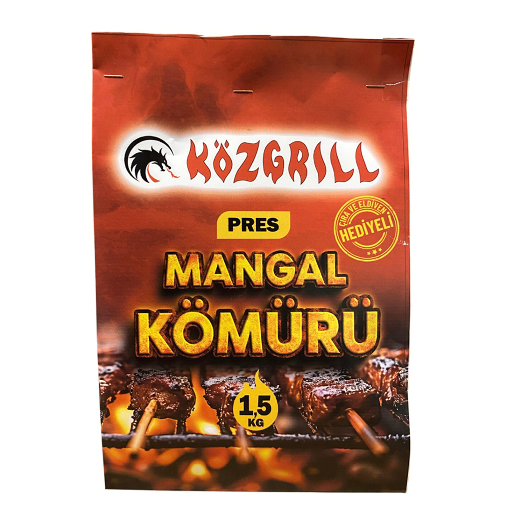 Közgrill Mangal Kömürü Pres 1,5 Kg