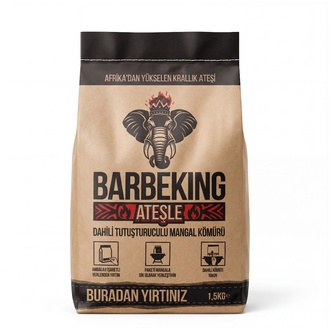 Barbeking Dahili Tutuşturuculu Mangal Kömürü 1.5 Kg