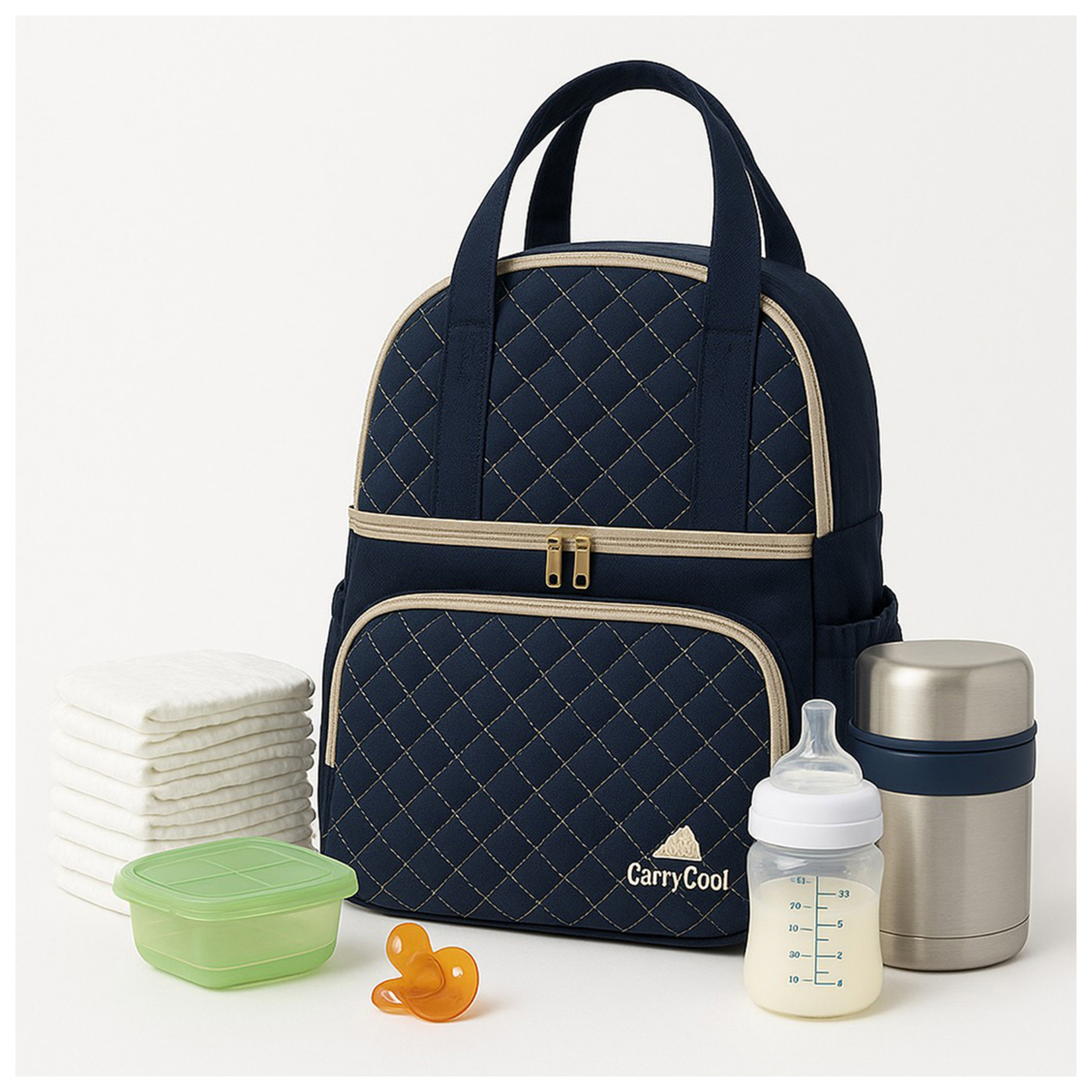 Elegans Çift Katlı Anne Bebek Çantası - Görsel 2