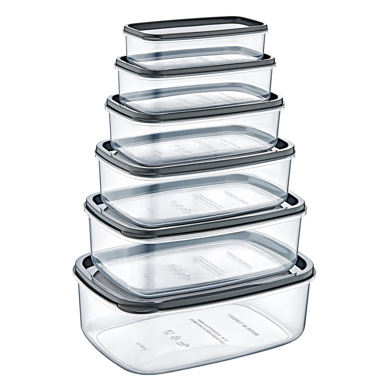 Bee Home 6'lı Plastik Saklama Kabı