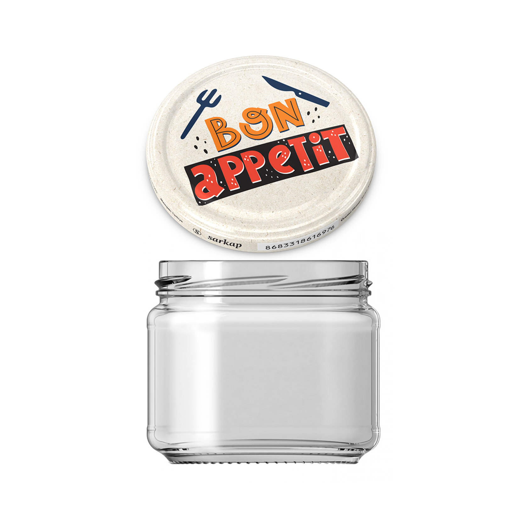 Sarkap Bon Apaetit Kapaklı Cam Kavanoz 300 Cc - Görsel 2