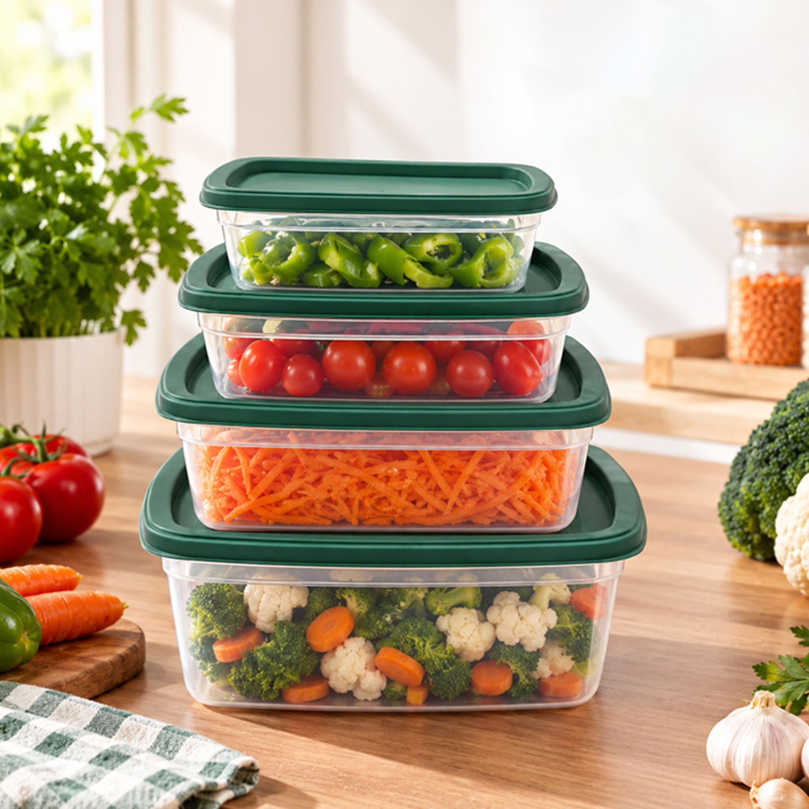 Leva House Saklama Kabı 4'lü Set (250 Ml, 500 Ml, 750 Ml, 1200 Ml) - Görsel 2
