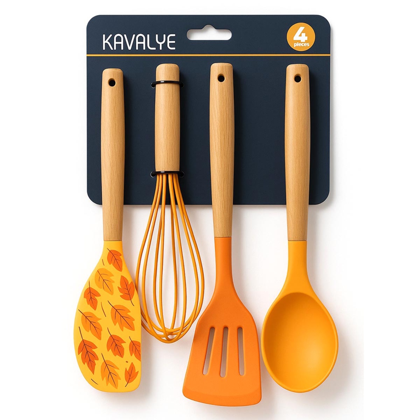 Kavalye Bambu Saplı Silikon Mutfak Seti