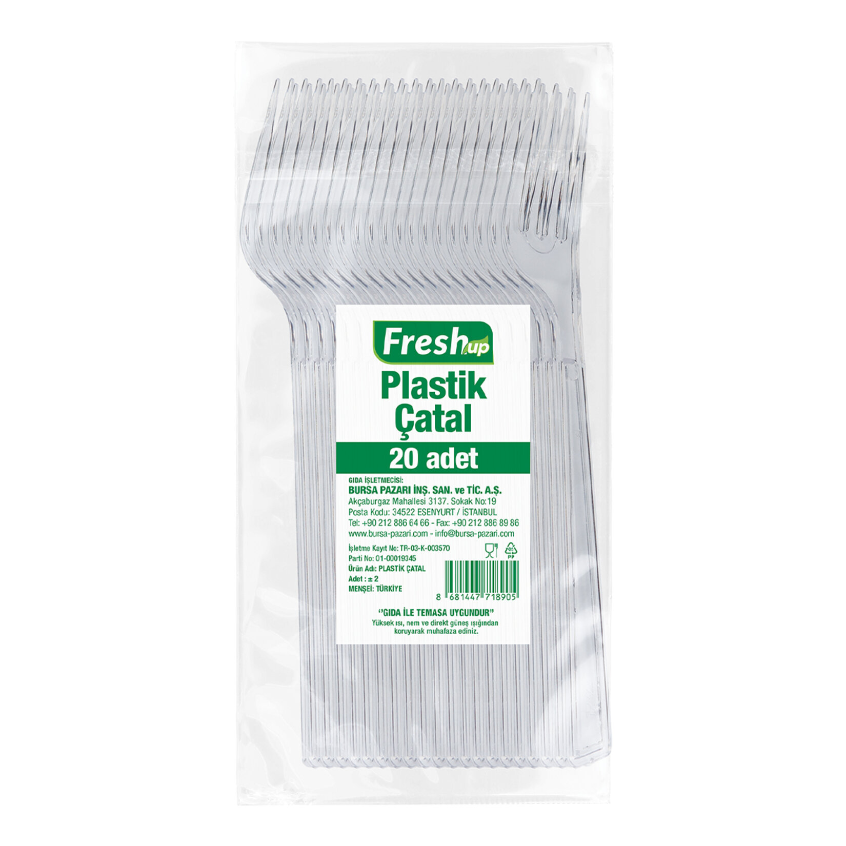 Fresh-up Plastik Çatal 20'li
