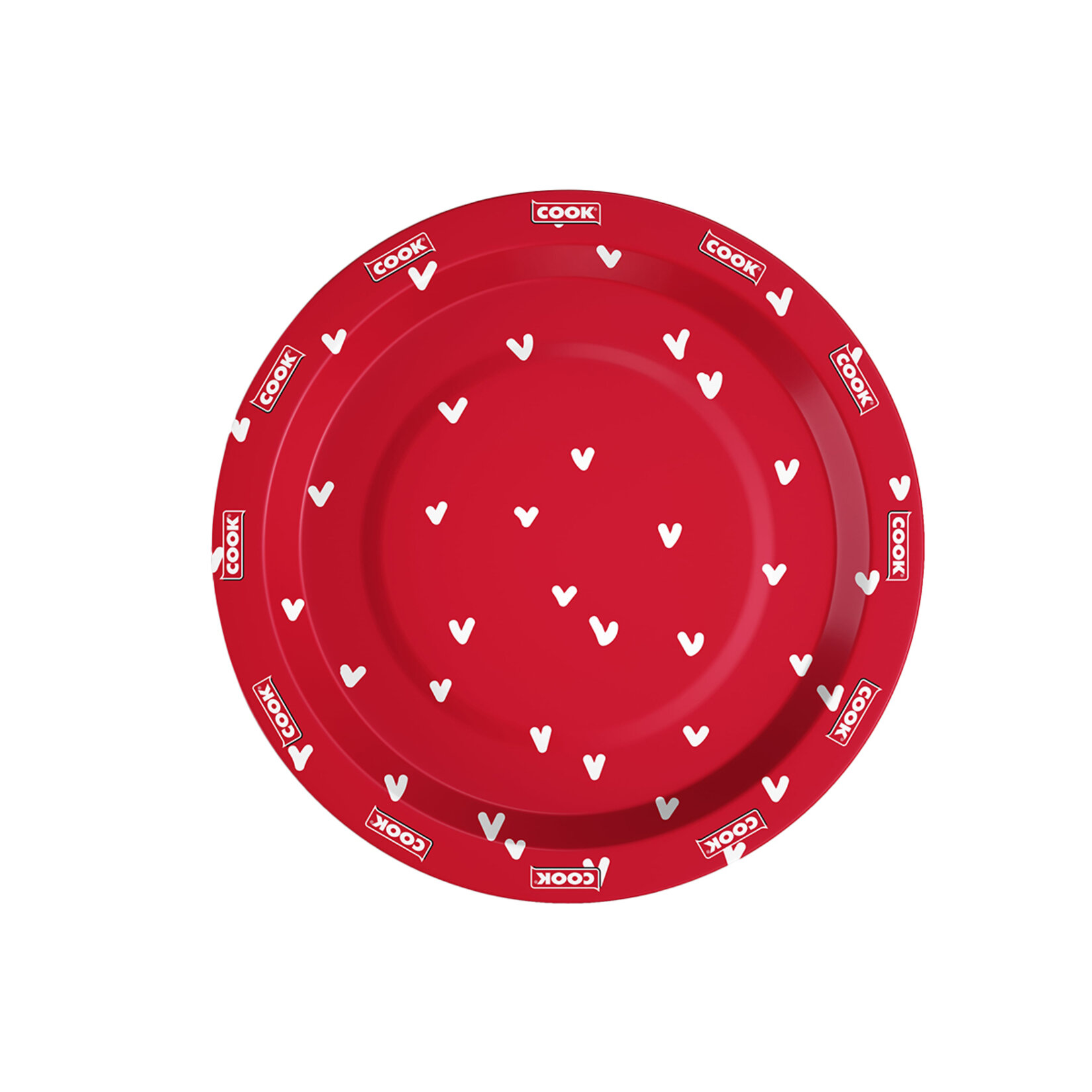 Cook Karton Tabak Büyük Kalp Desen 10'lu 22 Cm - Görsel 2