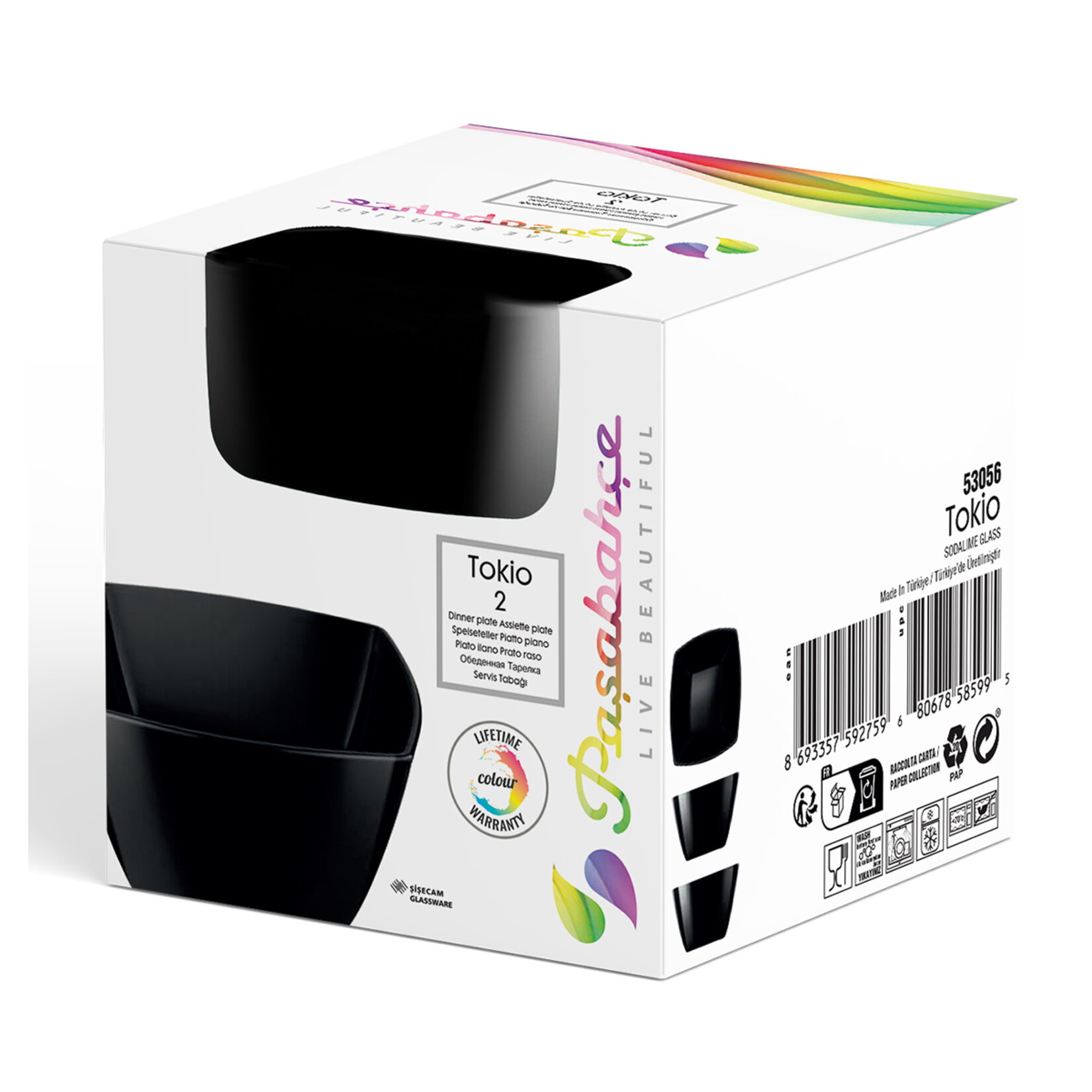 Paşabahçe Siyah Tokio 2'li Kase 580 Cc