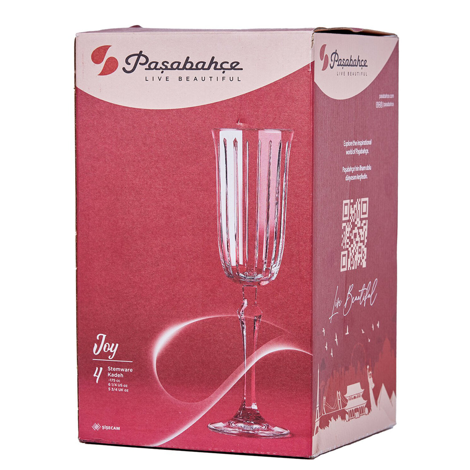 Paşabahçe Joy Şampanya Kadehi 4'lü 175 Cc