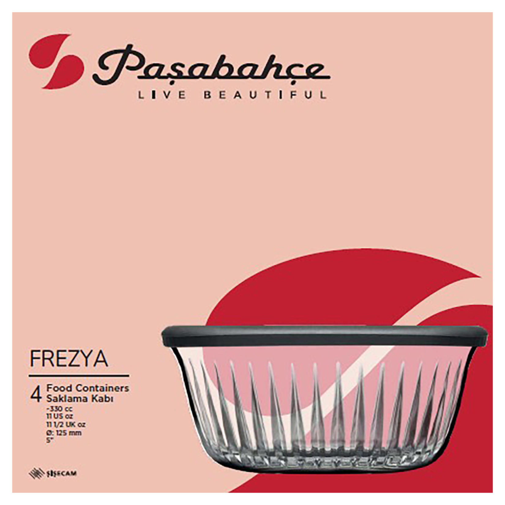 Paşabahçe Frezya Saklama Kabı 330 Cc 4'lü