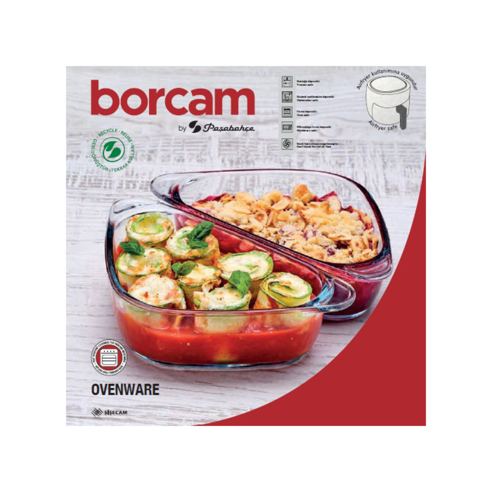 Paşabahçe Borcam Kapaklı Üçgen Tencere Airfryer