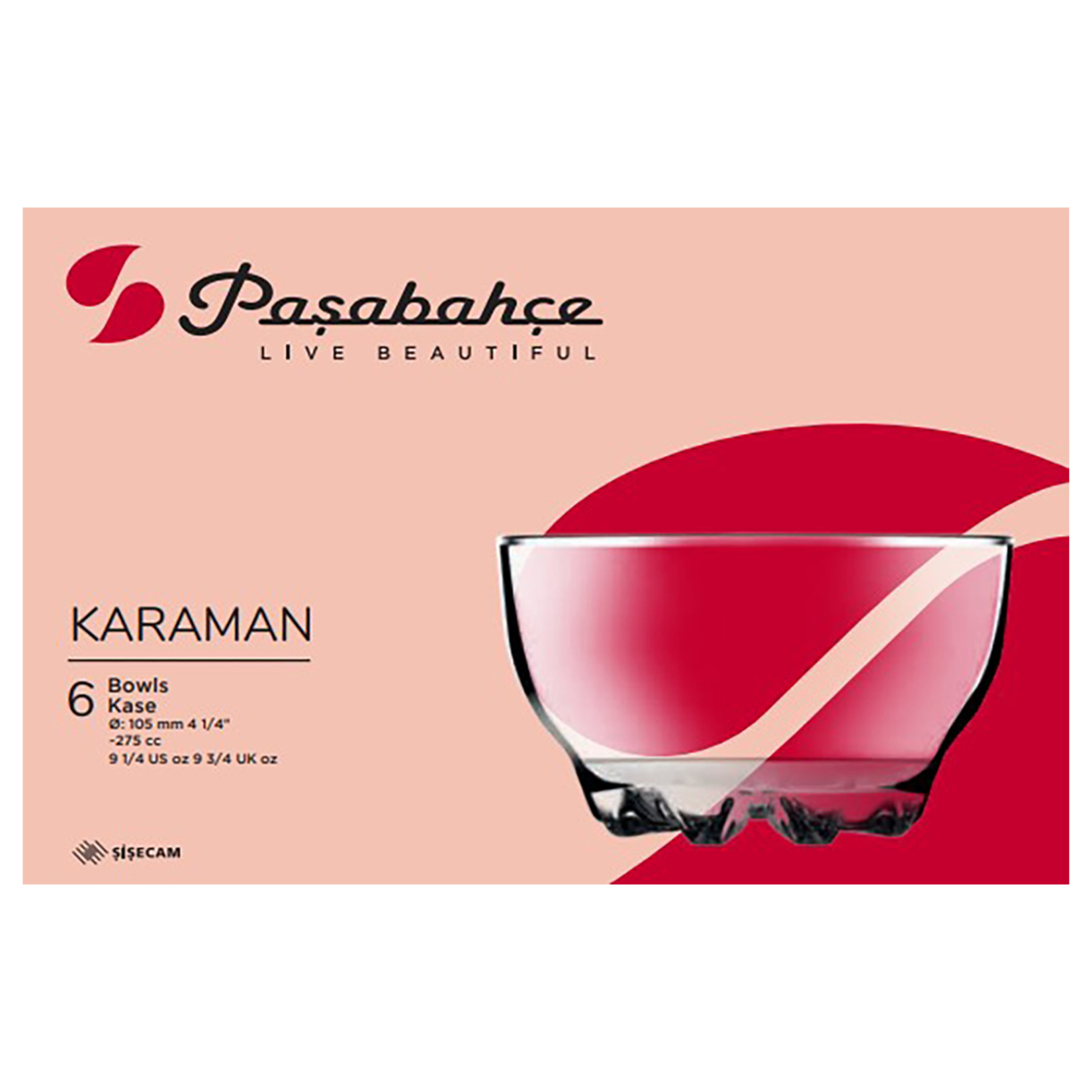Paşabahçe Karaman Kase 6'lı 280 Cc