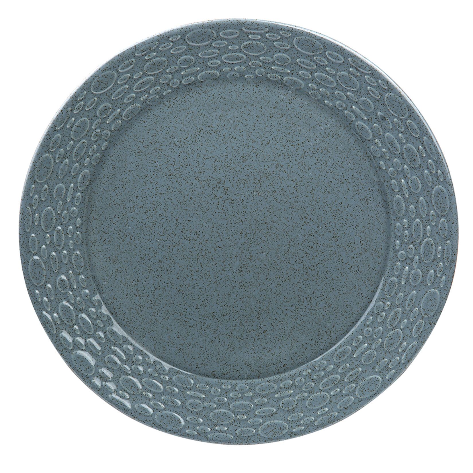 Kütahya Porselen Çakıltaş Düz Tabak - Mavi 25 Cm