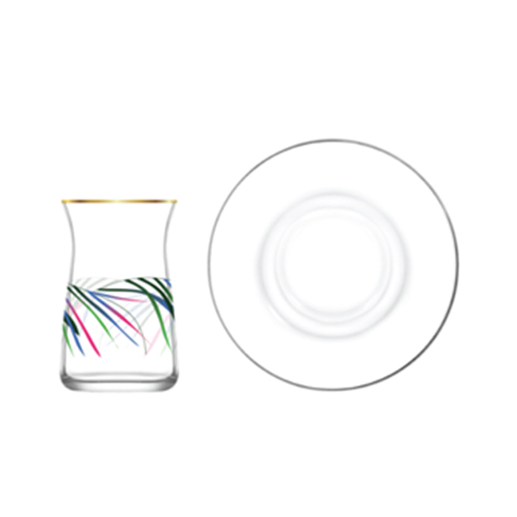 Lav Tropical Çay Seti 8 Parça 180 Cc