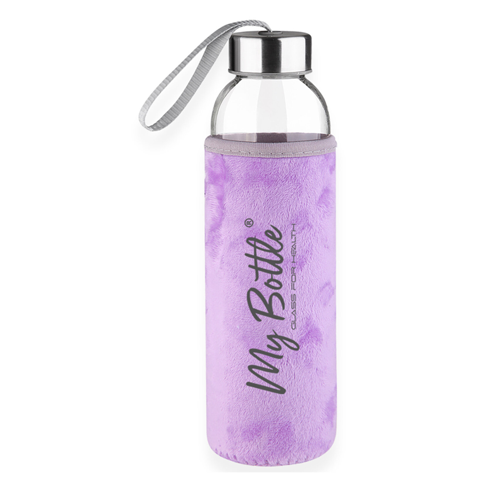 My Bottle Peluş Kılıflı Cam Matara 1 L - Görsel 3