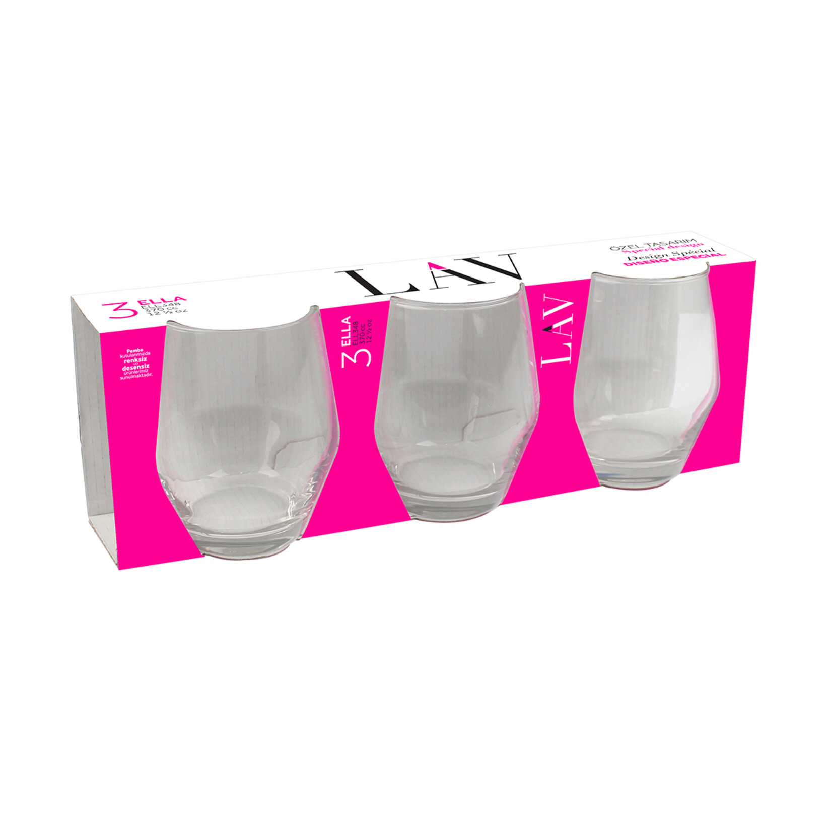 Lav Ella Meşrubat Bardağı 3'lü 370 Cc