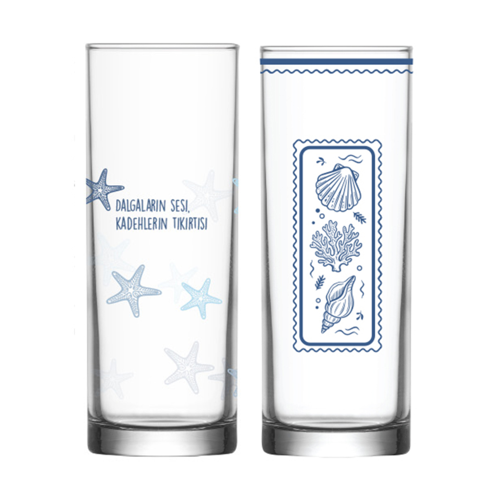 Lav Suma Marine Desen Rakı Bardağı 200 Ml Tekli