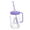 Herevin Desenli Pipetli Kulplu Bardak 370 Ml - Görsel 1