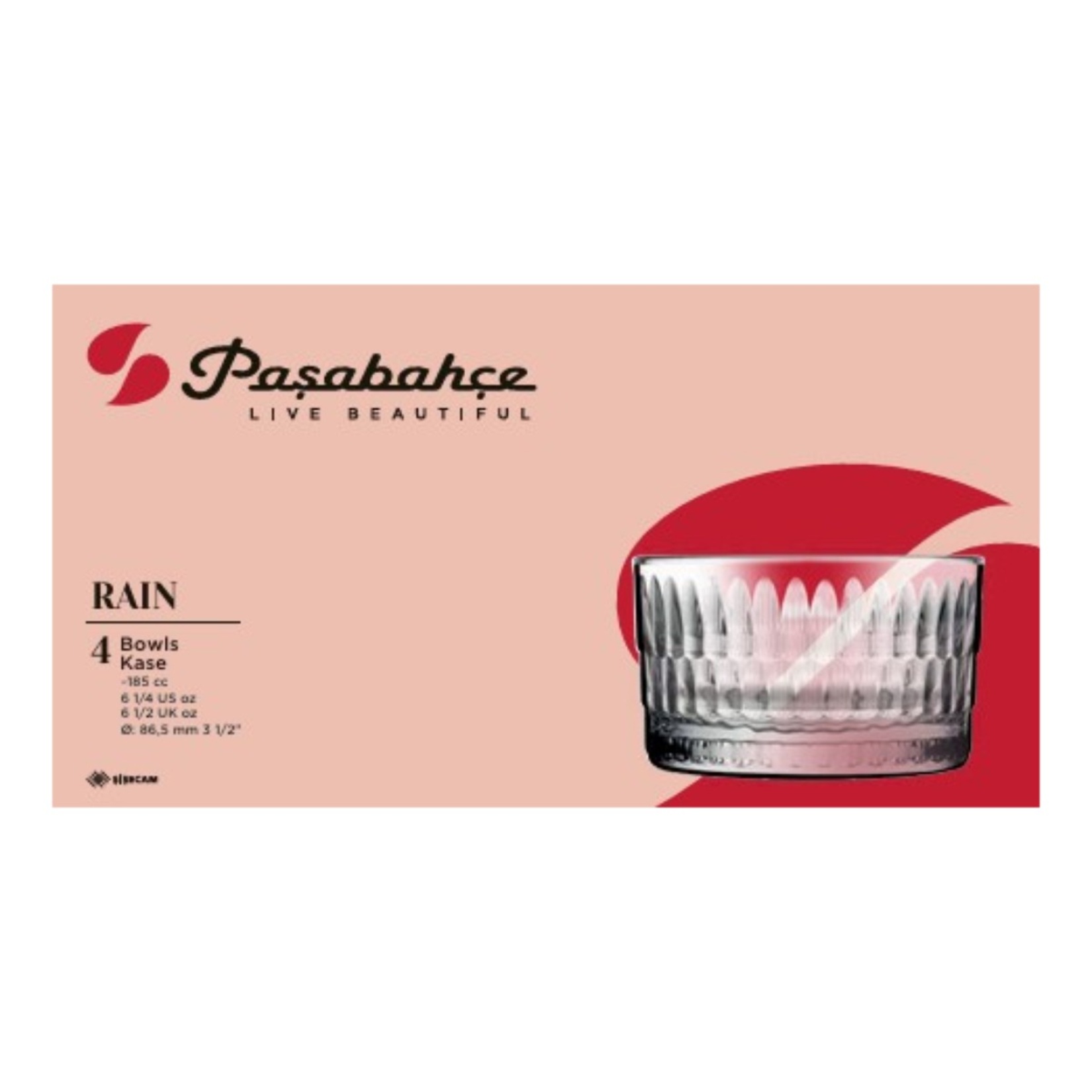 Paşabahçe Rain Bowls 17 Cm 185 Cc 4'lü