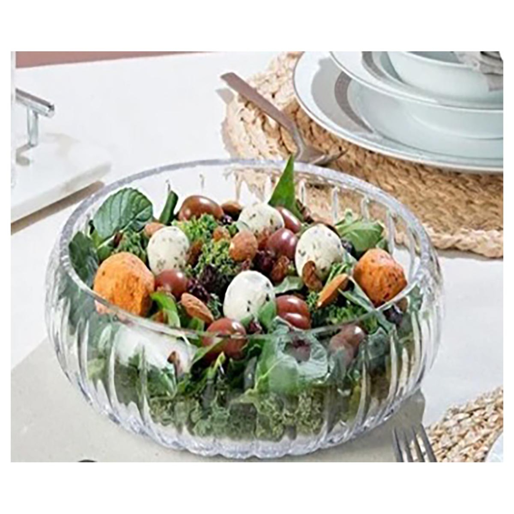 Evlüx Cam Salata Kasesi 24 Cm - Görsel 2