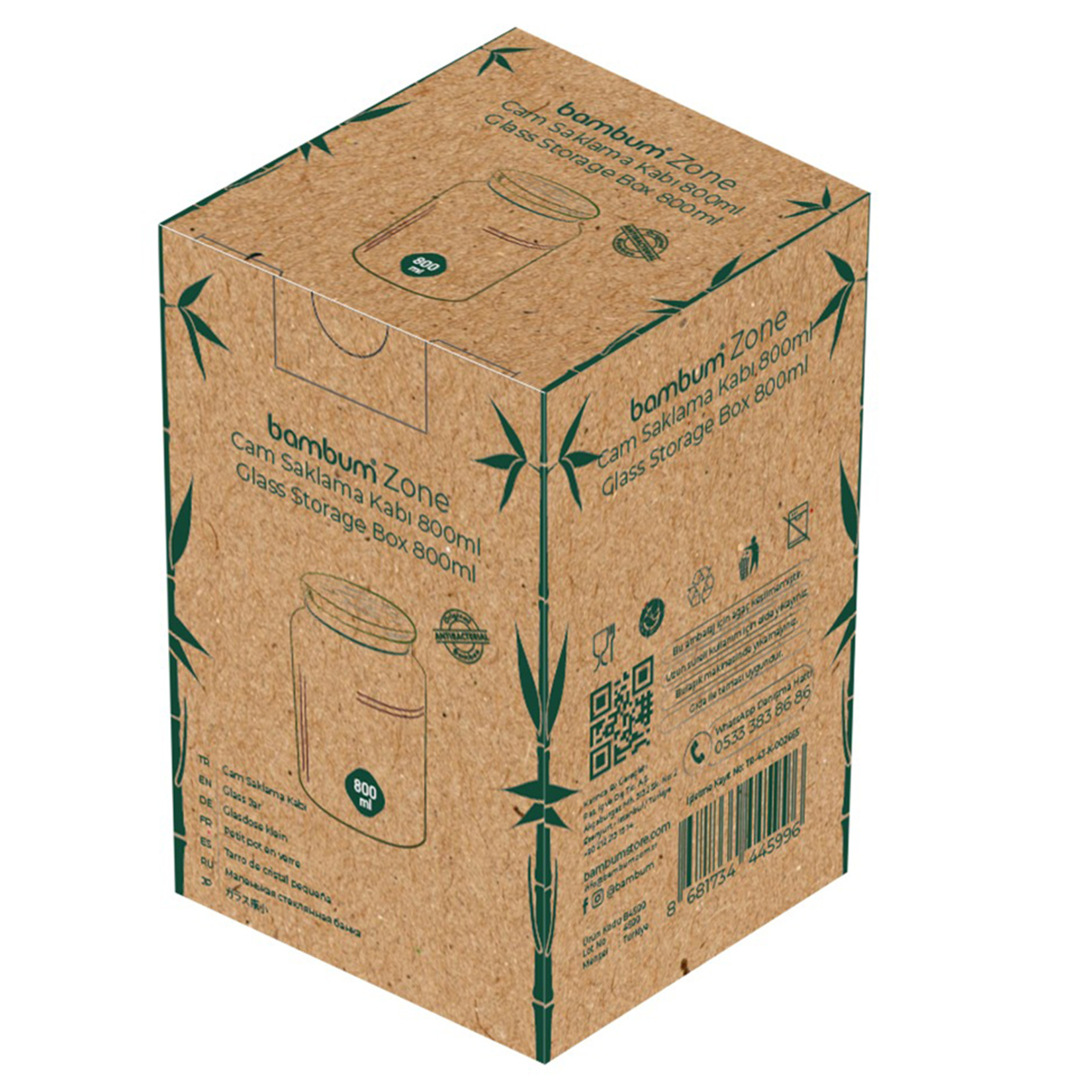 Bambum Zone Cam Saklama Kabı 800 Ml - Görsel 2