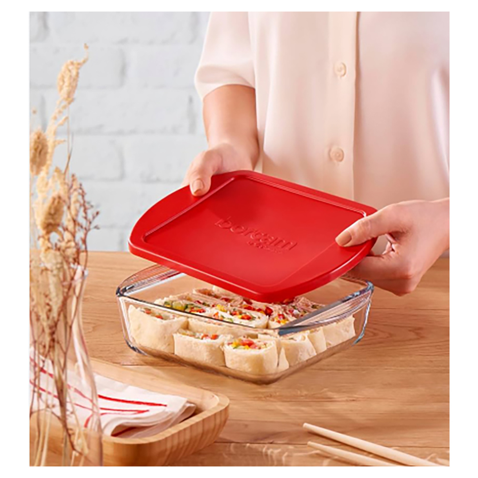 Paşabahçe Borcam- Bake&Keep Kare Kapak Tepsi 1040 Cc - Görsel 3