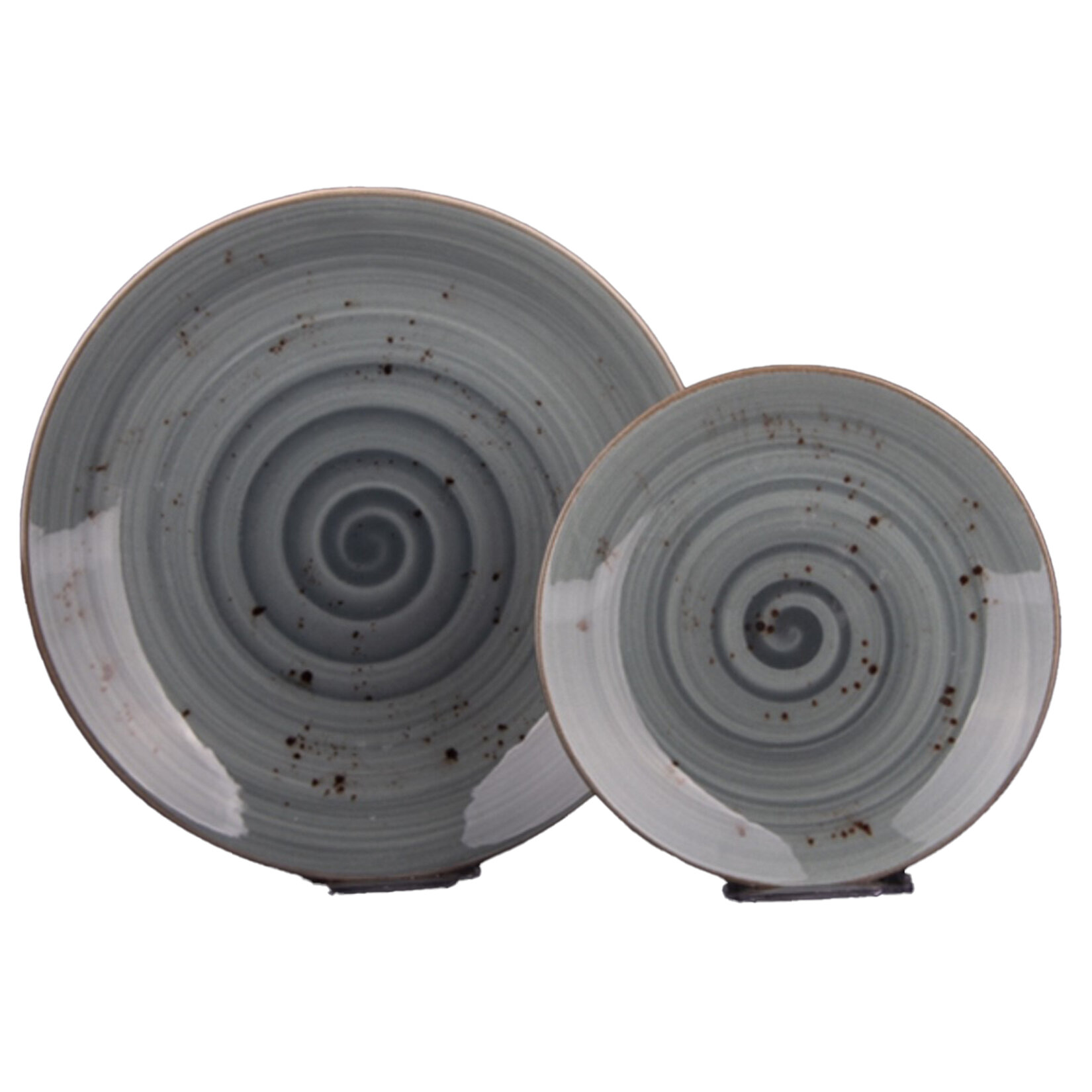 Tulu Porselen Deniz Form 7 Parça Pasta Seti Koyu