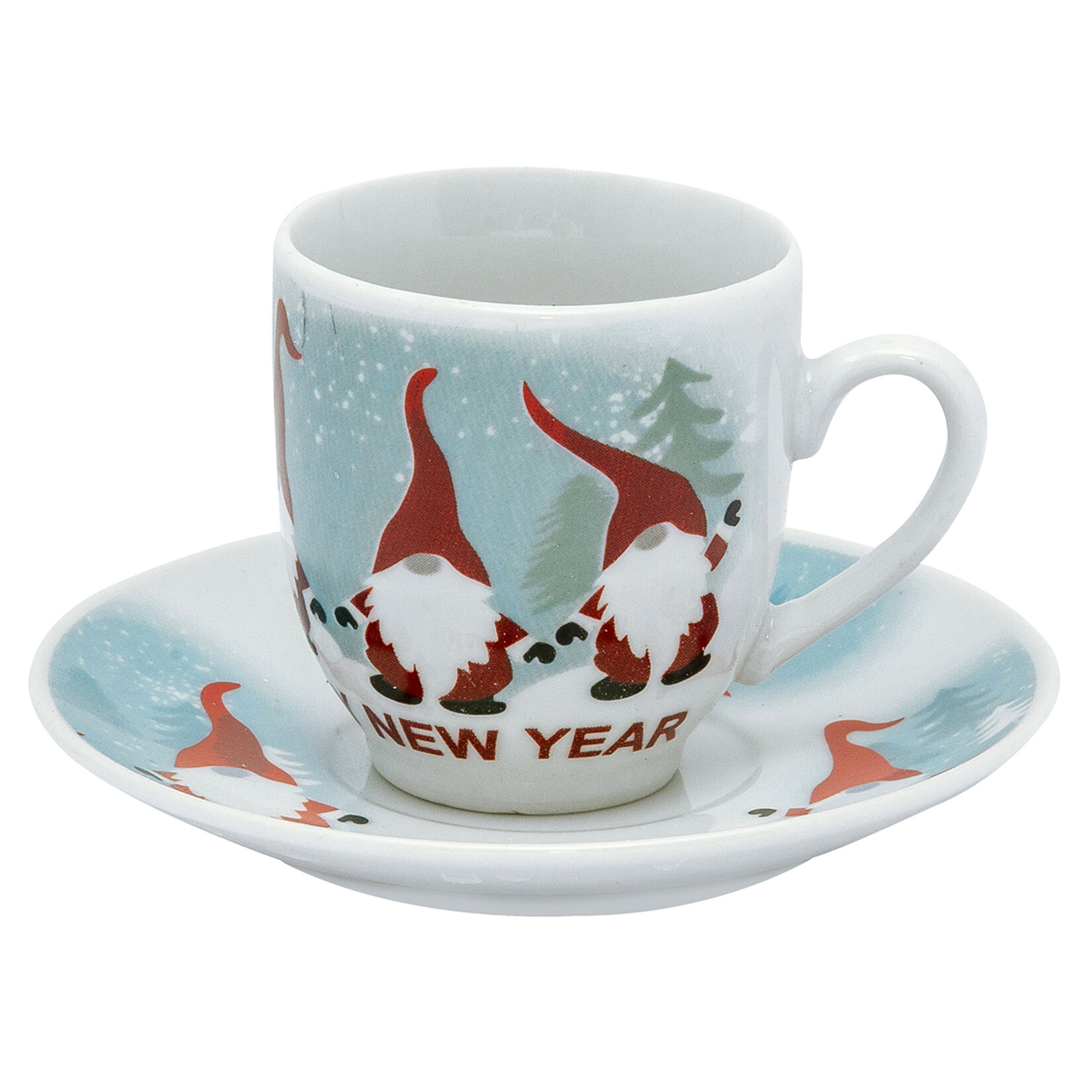 Touch Me Yılbaşı Desenli Tekli Fincan - Görsel 1