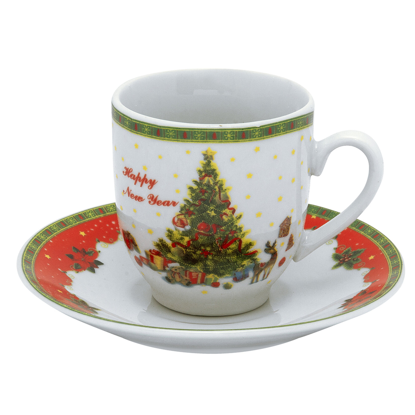 Touch Me Yılbaşı Desenli Tekli Fincan - Görsel 3