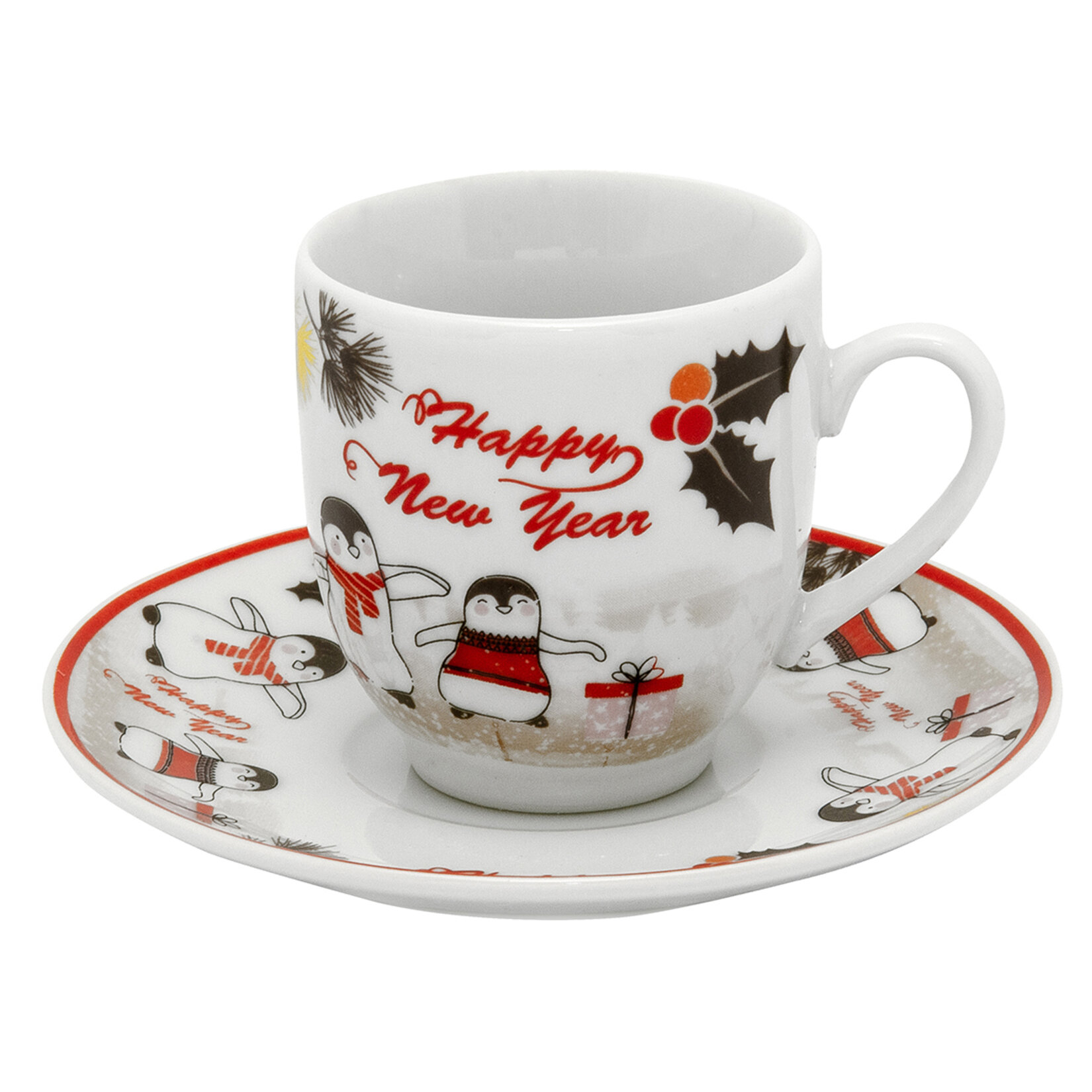 Touch Me Yılbaşı Desenli Tekli Fincan - Görsel 5