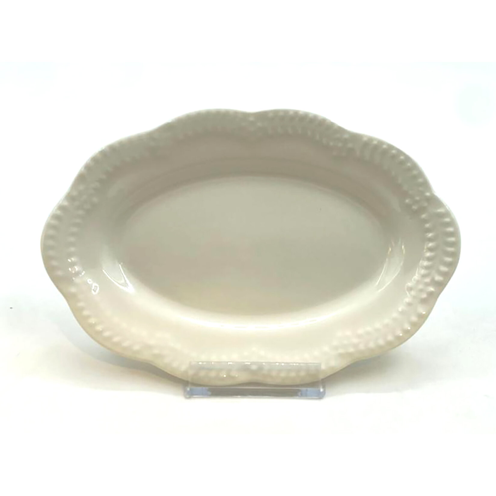 Tulu Büşra Kayık Tabak Krem 20 Cm