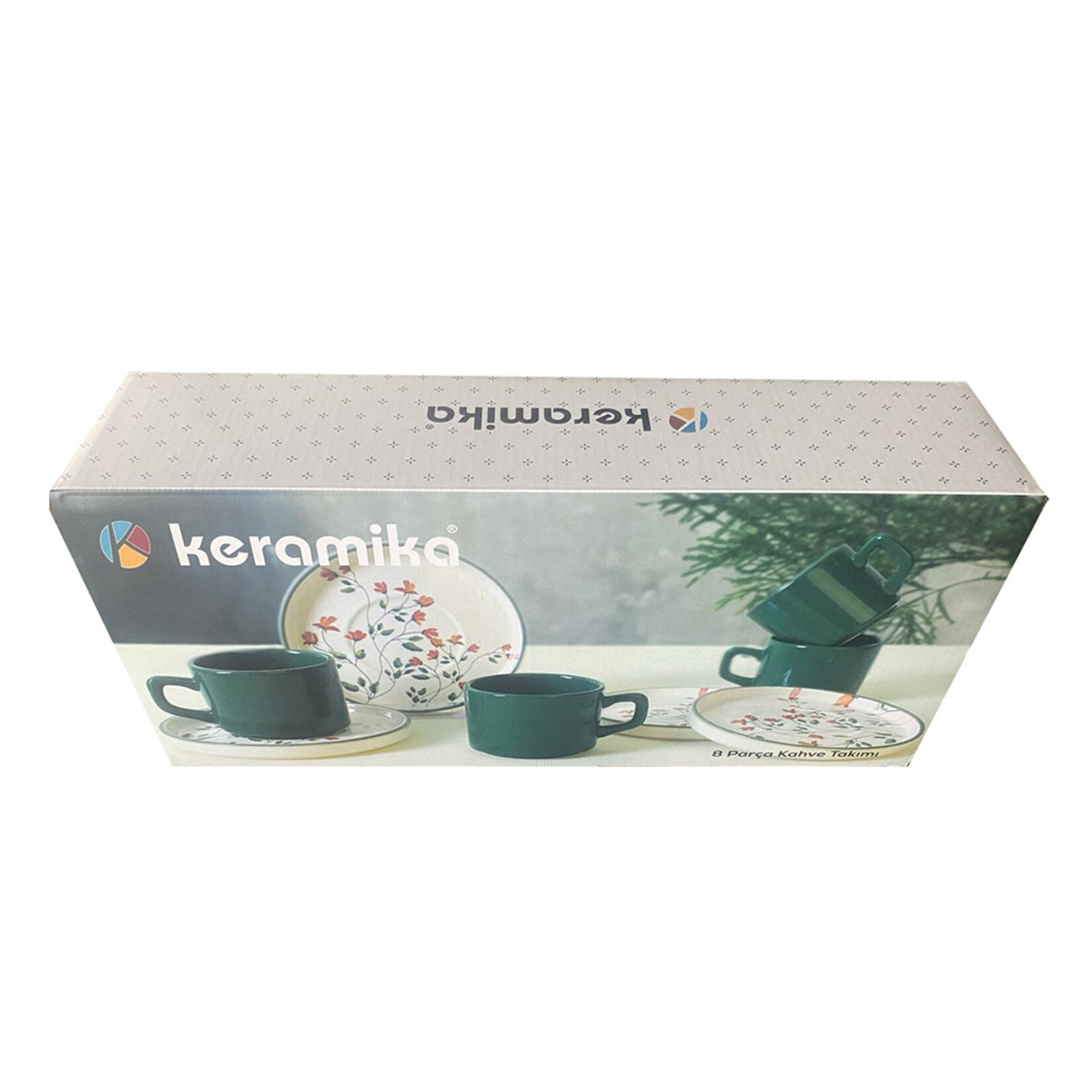 Keramika Seramik Stackable Çay Takımı 8 Parça - Görsel 1