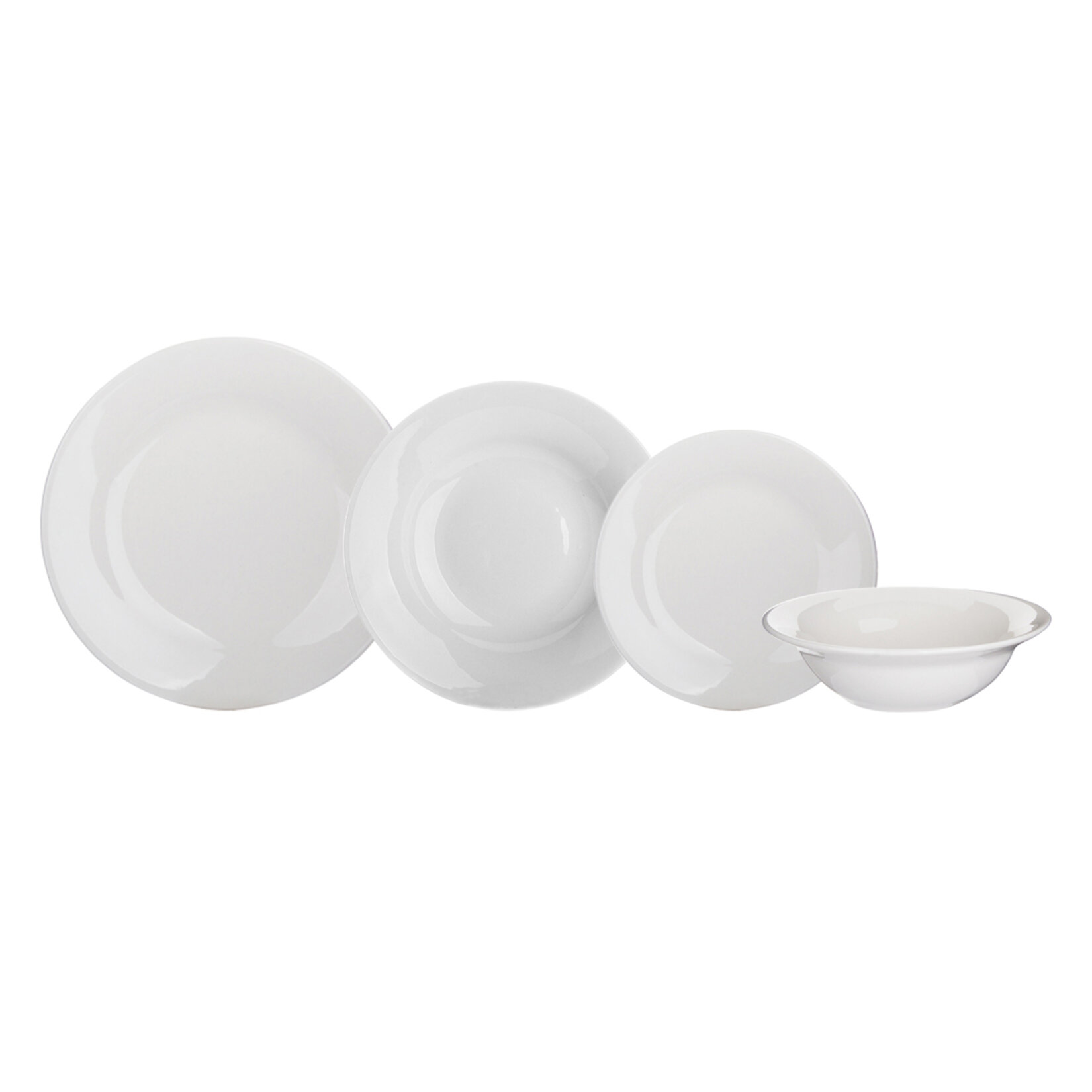 Tulu İstanbul Beyaz 24 Parça Yemek Takımı