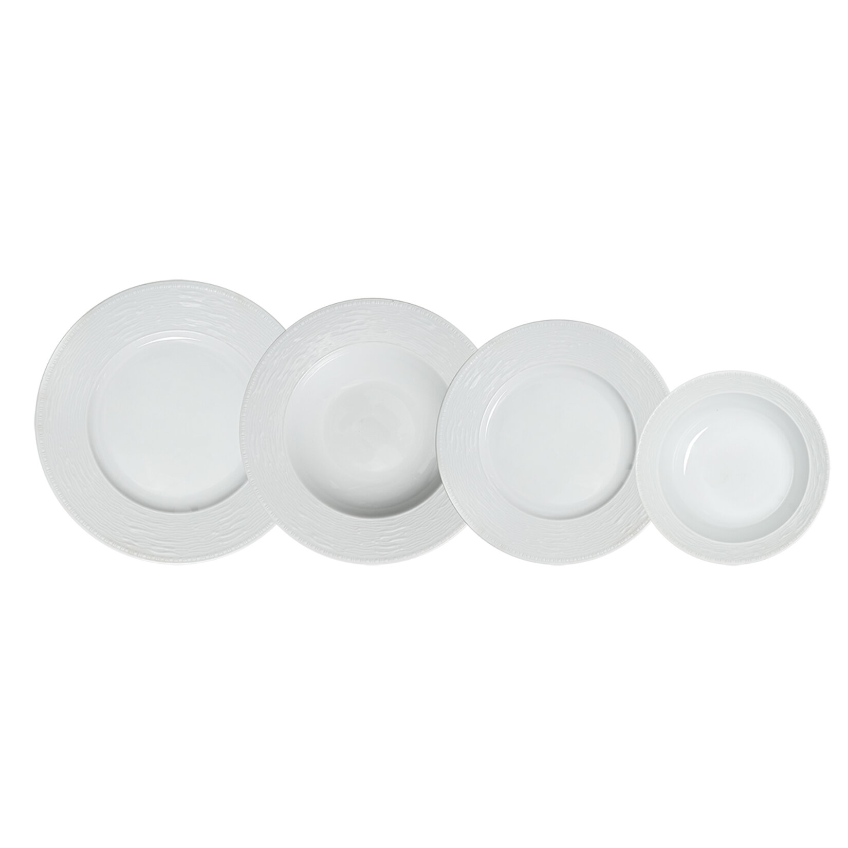 Güral Porselen Basic Rölyefli 24 Parça Yemek Takım